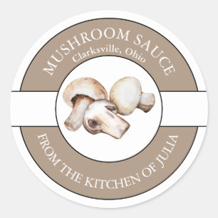 Mushroom Sauce Label Runder Aufkleber