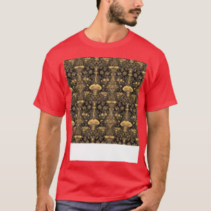 Mushroom Seamless Pattern Fungus Hippie Shroom Eno T-Shirt