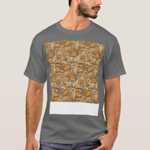 Mushroom Seamless Pattern Fungus Hippie Shroom Eno T-Shirt