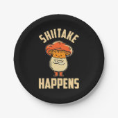 Mushroom Shiitake Happens Pappteller (Vorderseite)