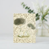 Mushroom-Sketch verblasste Text-boho-Kernmorelle Postkarte (Stehend Vorderseite)