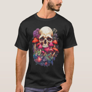 Mushroom Skull Cotattcore Ästhetische Kunst, Dicht T-Shirt