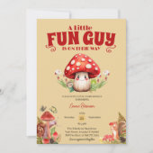 Mushroom Snack Woodland Fall Babydusche Custom Einladung (Vorderseite)