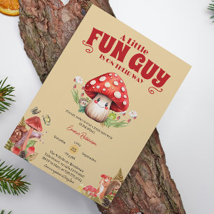 Mushroom Snack Woodland Fall Babydusche Custom Einladung