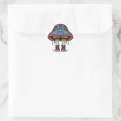 Mushroom Sneaker-Charakter Runder Aufkleber (Tasche)