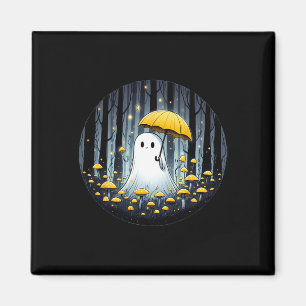 Mushroom Spooky Ghost Halloween Gelben Schirm Magnet