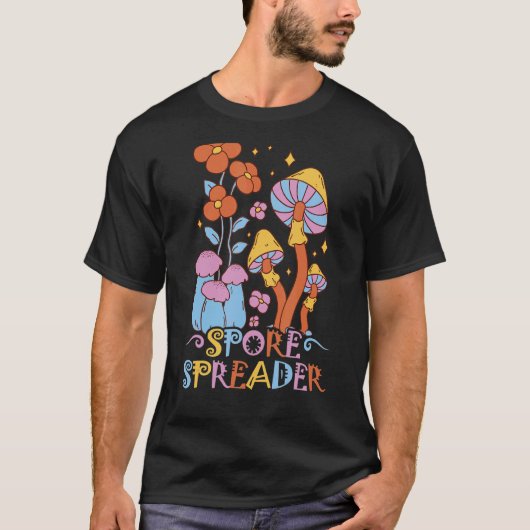 Mushroom Spore Spreader Mycology and Colorful Ma T-Shirt (Vorderseite)