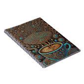 Mushroom Spores Coffee Psychedelic Melting Tropfen Notizblock (Rechte Seite)