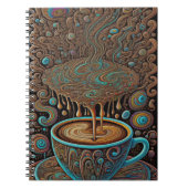 Mushroom Spores Coffee Psychedelic Melting Tropfen Notizblock (Vorderseite)