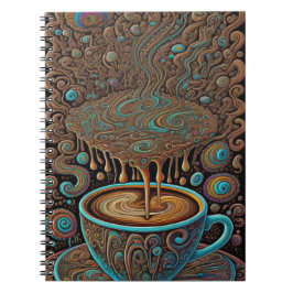 Mushroom Spores Coffee Psychedelic Melting Tropfen Notizblock