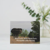 Mushroom Staat Park Kanopolis Lake POST CARD Postkarte (Stehend Vorderseite)