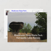 Mushroom Staat Park Kanopolis Lake POST CARD Postkarte (Vorne/Hinten)