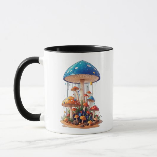 Mushroom-Stand auf Sand-Rain-Tasse Tasse
