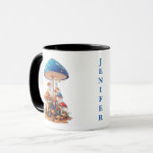 Mushroom-Stand auf Sand-Rain-Tasse Tasse (Vorderseite Links)