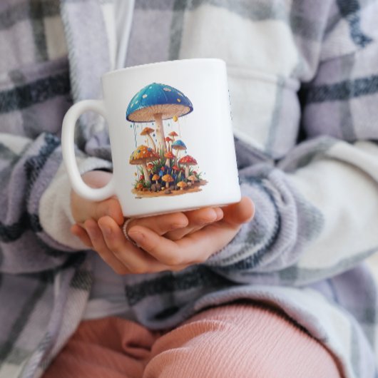 Mushroom-Stand auf Sand-Rain-Tasse Tasse