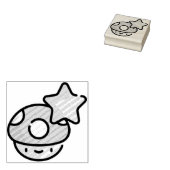 Mushroom Star Gummistempel (Stempel)