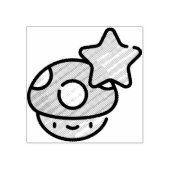 Mushroom Star Gummistempel (Prägung)