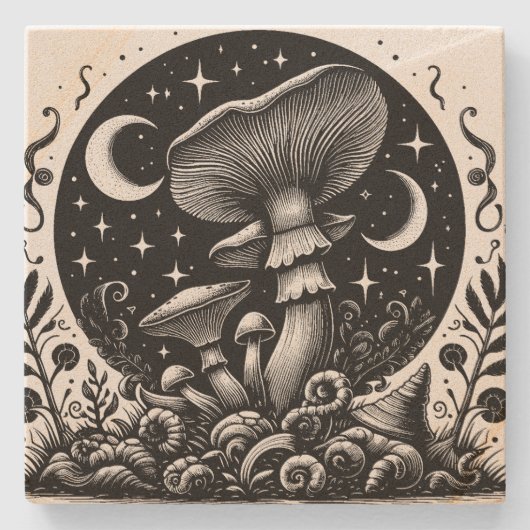 Mushroom Steinuntersetzer (Vorderseite)