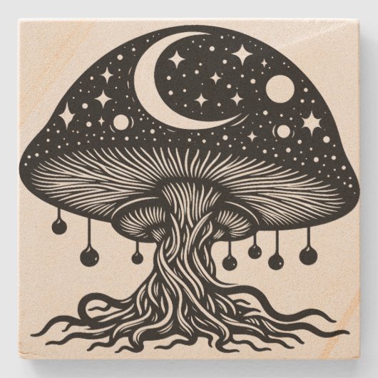 Mushroom Steinuntersetzer (Vorderseite)