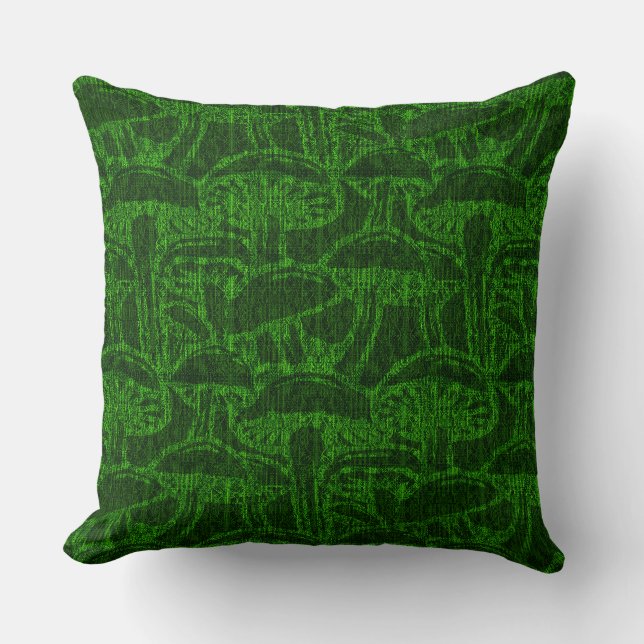 Mushroom story pattern throw pillow kissen (Vorderseite)