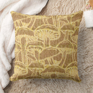 Mushroom story pattern throw pillow kissen