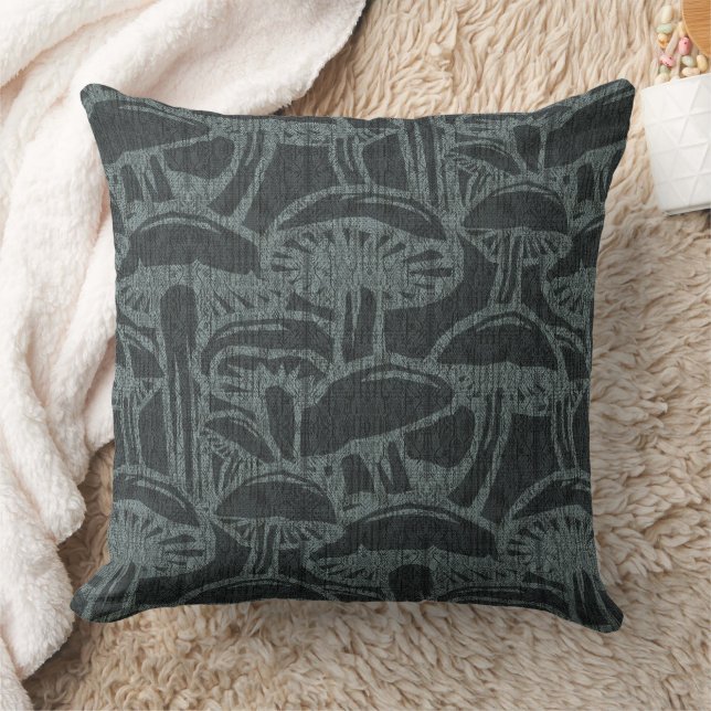 Mushroom story pattern throw pillow kissen (Decke)