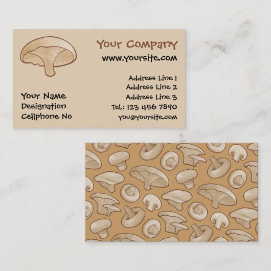 Mushroom-Symbol Visitenkarte (Vorne/Hinten)