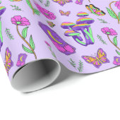 Mushroom Tarot Vibrant Psychedelic Esoteric Geschenkpapier (Rolleneckpunkt)