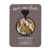 Mushroom Taupe Wedding Ring Foto Save the Date Magnet (Vertikal)