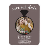 Mushroom Taupe Wedding Ring Foto Save the Date