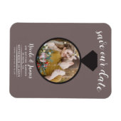 Mushroom Taupe Wedding Ring Foto Save the Date Magnet (Horizontal)