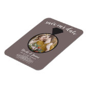 Mushroom Taupe Wedding Ring Foto Save the Date Magnet (Linke Seite)