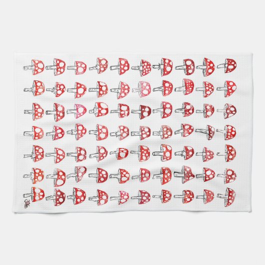 Mushroom Tee Handtuch Zwei (Horizontal)
