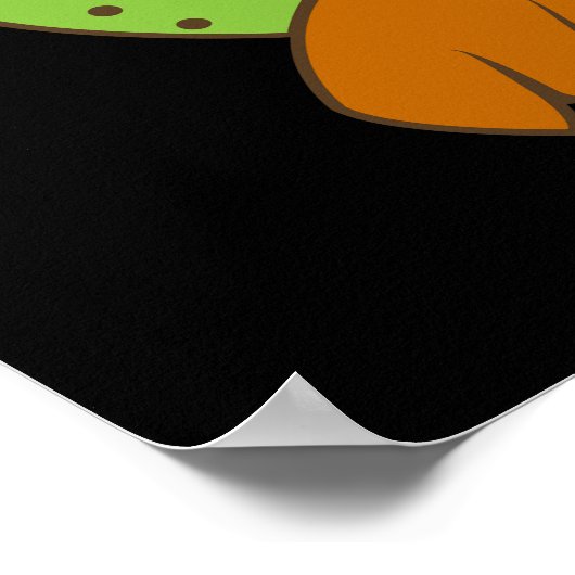 Mushroom Tiki Koch mit lustigem Zitat, Schwarz Poster (Ecke)