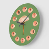 Mushroom Time Wall Clock Große Wanduhr (Winkel)