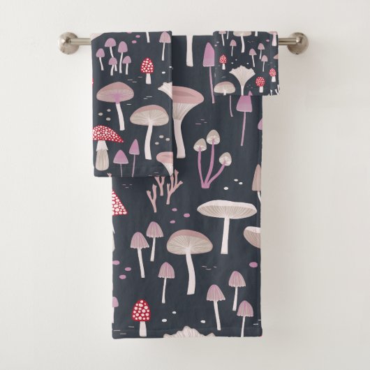 Mushroom Toadstool Fungi Badhandtuch Set (Insitu)