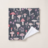 Mushroom Toadstool Fungi Badhandtuch Set (Waschlappen)