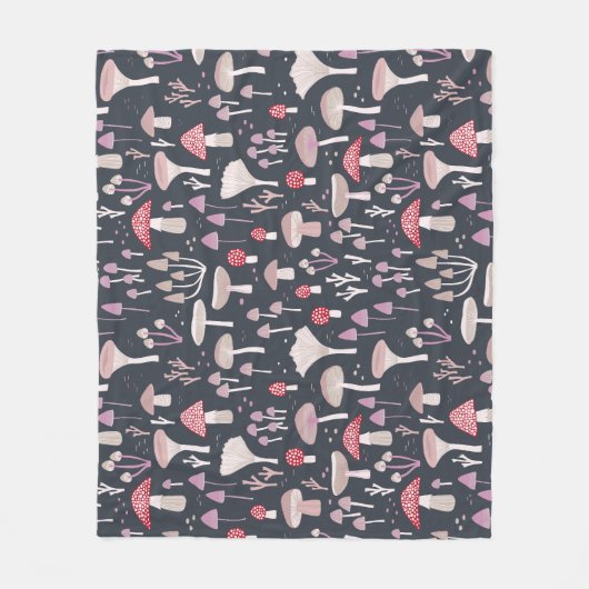 Mushroom Toadstool Fungi Fleecedecke (Vorderseite)