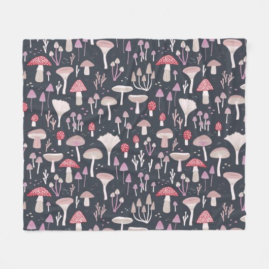 Mushroom Toadstool Fungi Fleecedecke (Vorderseite (Horizontal))