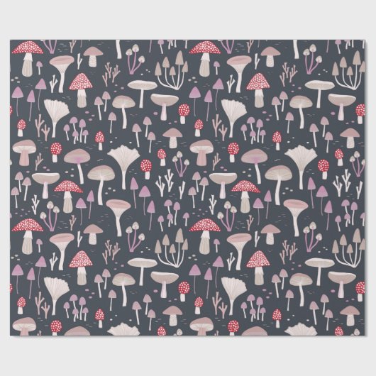 Mushroom Toadstool Fungi Geschenkpapier (Flach)