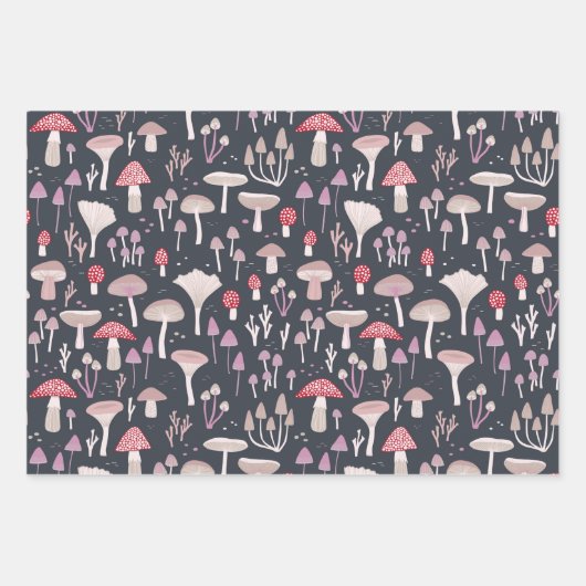 Mushroom Toadstool Fungi Geschenkpapier Set (Vorderseite 2)