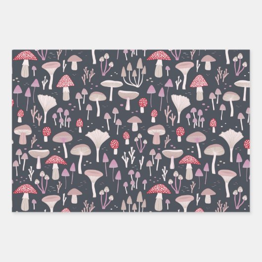 Mushroom Toadstool Fungi Geschenkpapier Set (Vorderseite)
