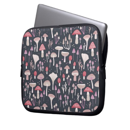 Mushroom Toadstool Fungi Laptopschutzhülle (Vorderseite Links)