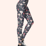 Mushroom Toadstool Fungi Leggings<br><div class="desc">Pilze,  Toiletten und Pilze auf dunklem Hintergrund. Perfekt für Herbst oder Herbst,  oder zu jeder Zeit. Originelle Kunst von Nic Squirrell.</div>