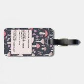 Mushroom Toadstool Fungi Personalisiert Gepäckanhänger (Rückseite horizontal)