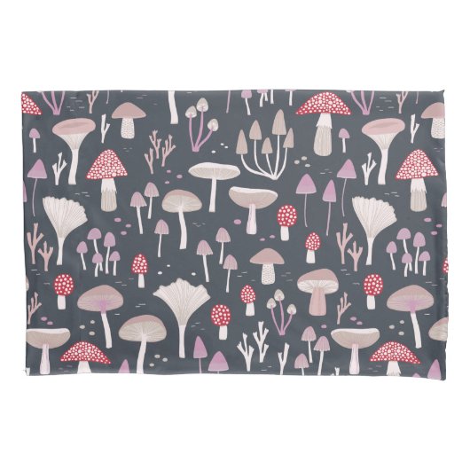 Mushroom Toadstool Fungi Reversible Kissenbezug (Vorderseite-Links)