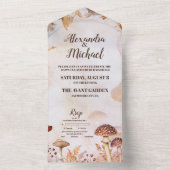 Mushroom Toadstool verzauberte Waldhochzeit All In One Einladung (Innen Boden)