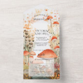 Mushroom Toadstool verzauberte Waldhochzeit All In One Einladung (Innen Boden)