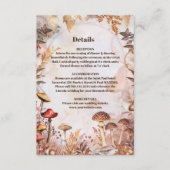 Mushroom Toadstool verzauberte Waldhochzeit Begleitkarte (Vorderseite)