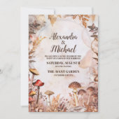 Mushroom Toadstool verzauberte Waldhochzeit Einladung (Vorderseite)